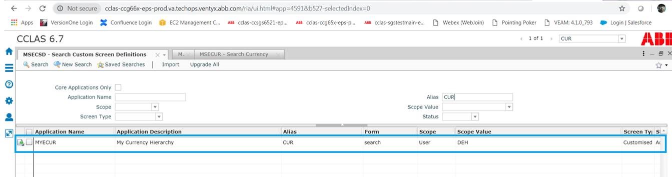 Cloned MSECUR screen