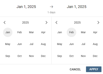 Calendar month view (modern logsheet)